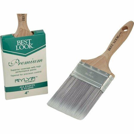 BEST LOOK Premium 4 In. Flat Nylyn Paint Brush DIB 436-400